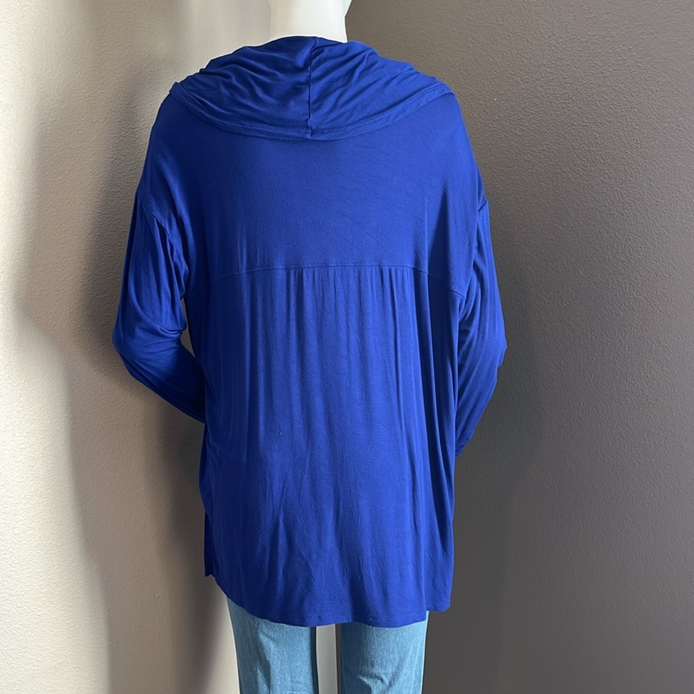 Cato 18/20W Blue Cowl Neck Long Sleeve Top - Picture 2 of 5